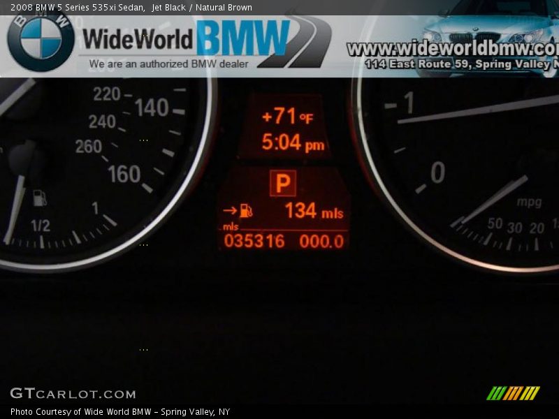 Jet Black / Natural Brown 2008 BMW 5 Series 535xi Sedan