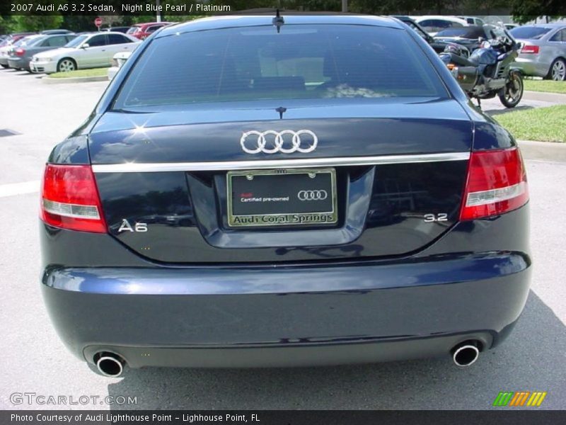 Night Blue Pearl / Platinum 2007 Audi A6 3.2 Sedan