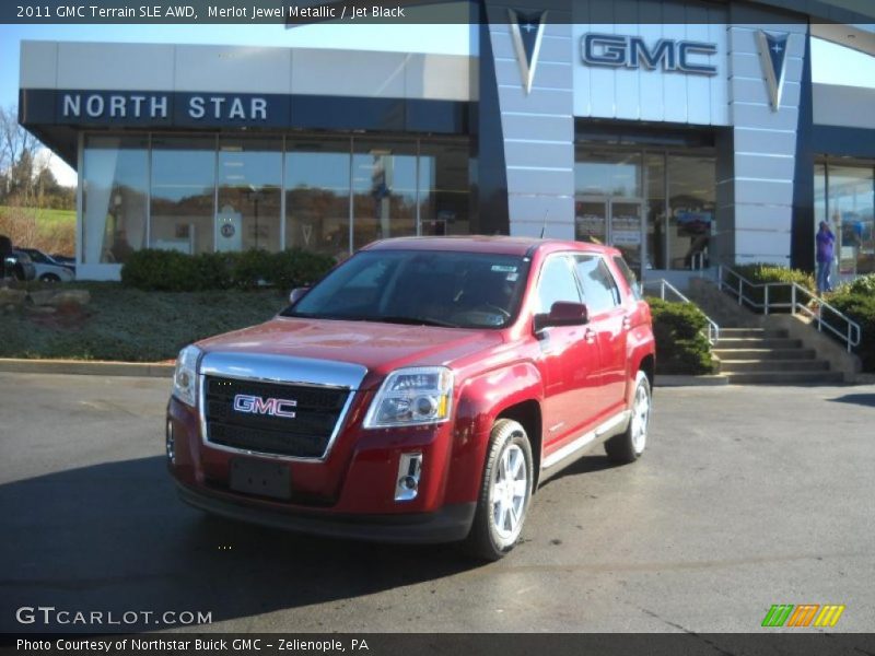 Merlot Jewel Metallic / Jet Black 2011 GMC Terrain SLE AWD