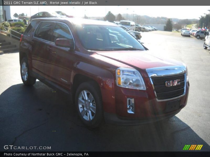 Merlot Jewel Metallic / Jet Black 2011 GMC Terrain SLE AWD