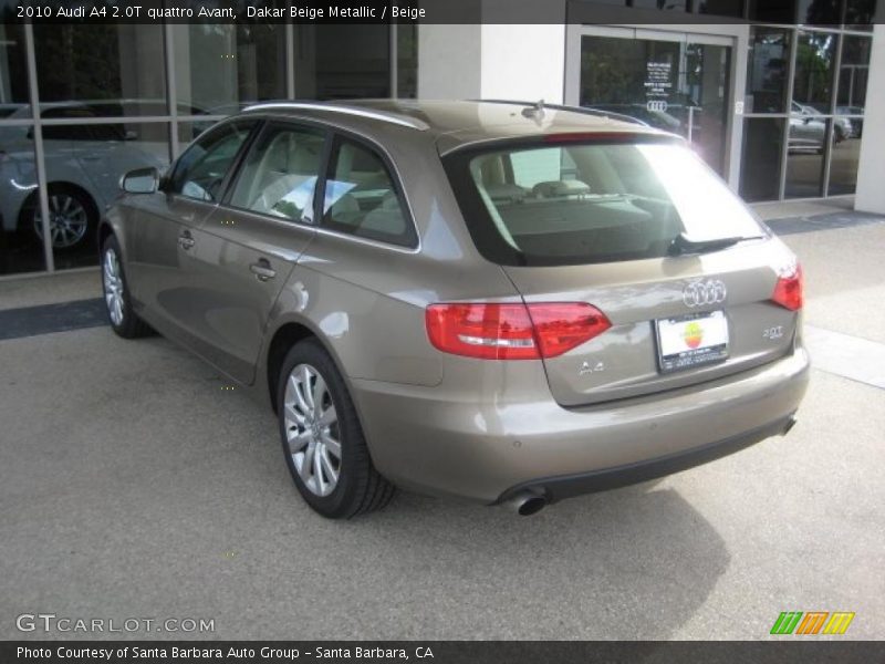 Dakar Beige Metallic / Beige 2010 Audi A4 2.0T quattro Avant