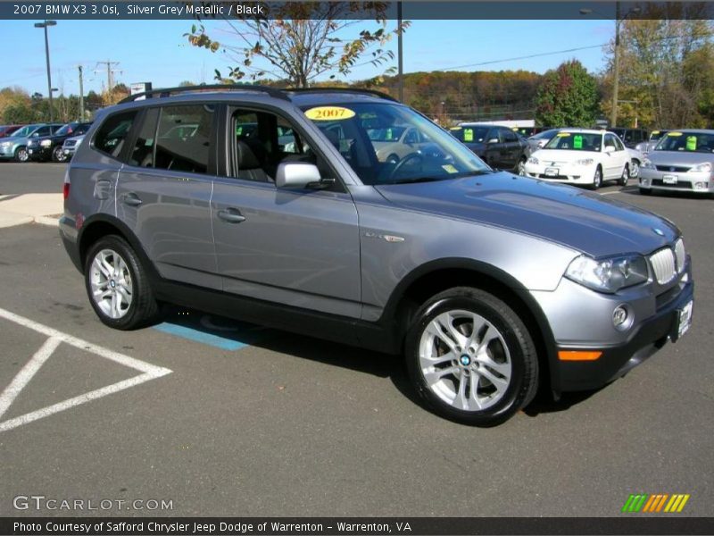 Silver Grey Metallic / Black 2007 BMW X3 3.0si