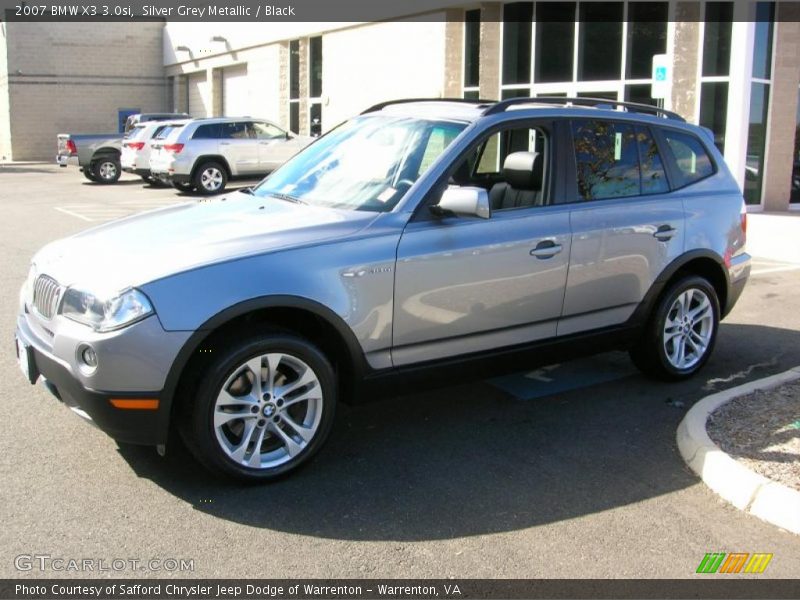 Silver Grey Metallic / Black 2007 BMW X3 3.0si