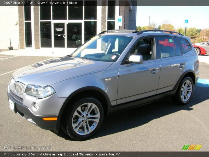 Silver Grey Metallic / Black 2007 BMW X3 3.0si