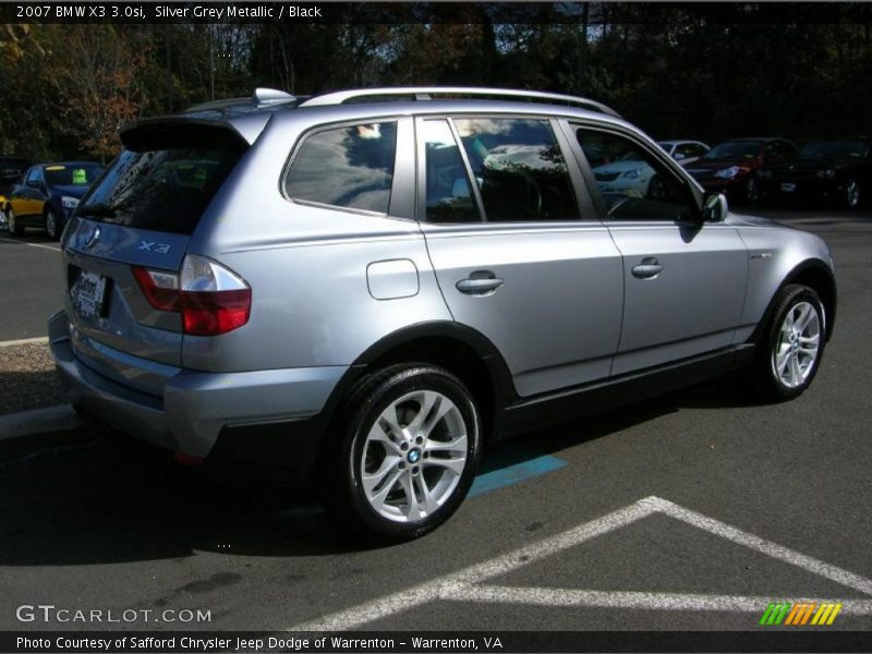 Silver Grey Metallic / Black 2007 BMW X3 3.0si