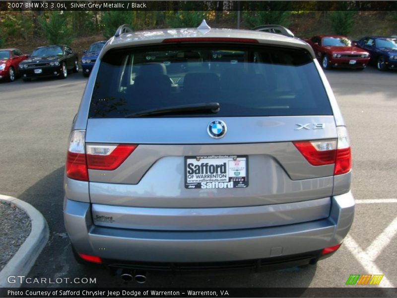 Silver Grey Metallic / Black 2007 BMW X3 3.0si