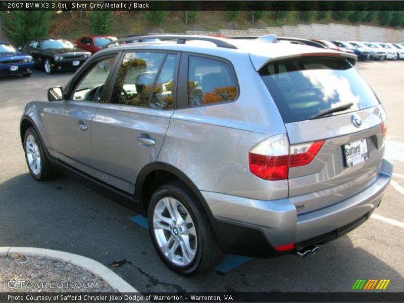 Silver Grey Metallic / Black 2007 BMW X3 3.0si