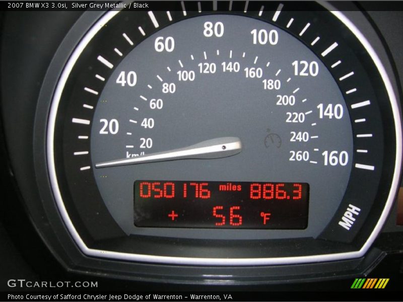 Silver Grey Metallic / Black 2007 BMW X3 3.0si