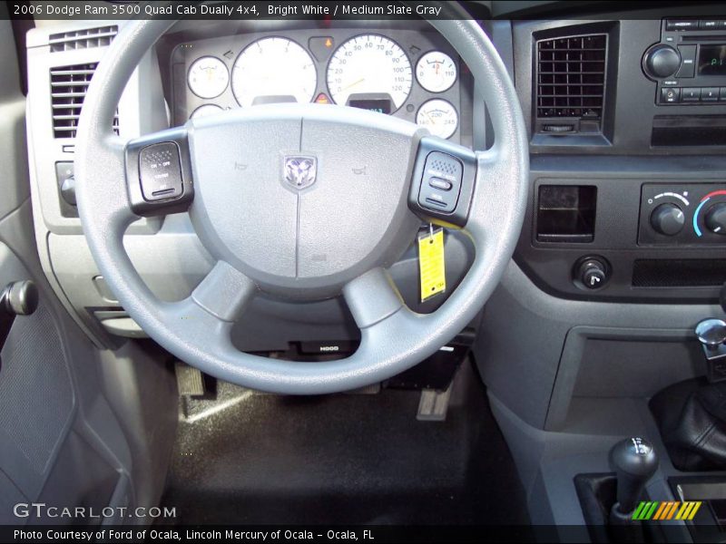 Bright White / Medium Slate Gray 2006 Dodge Ram 3500 Quad Cab Dually 4x4