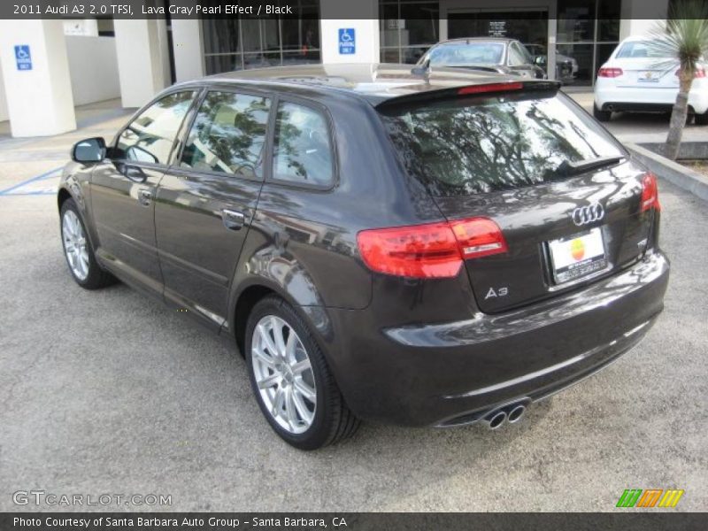 Lava Gray Pearl Effect / Black 2011 Audi A3 2.0 TFSI