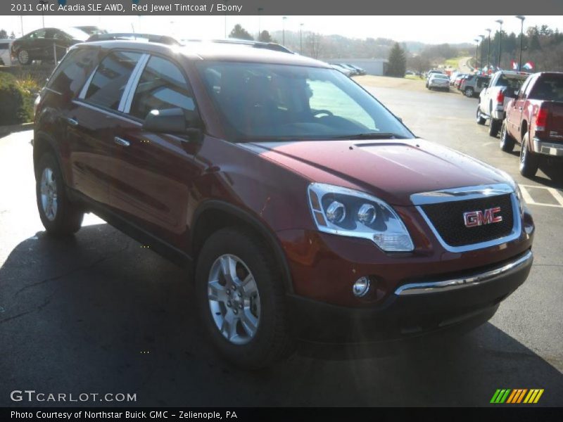 Red Jewel Tintcoat / Ebony 2011 GMC Acadia SLE AWD