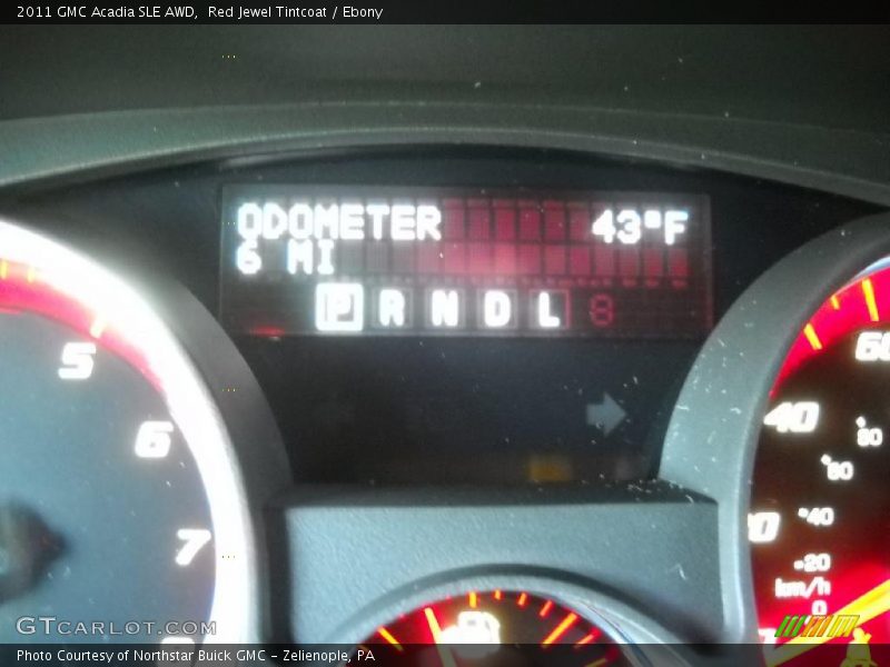 Red Jewel Tintcoat / Ebony 2011 GMC Acadia SLE AWD