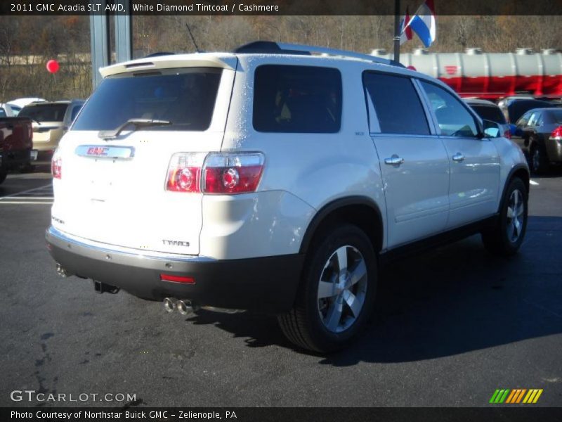 White Diamond Tintcoat / Cashmere 2011 GMC Acadia SLT AWD