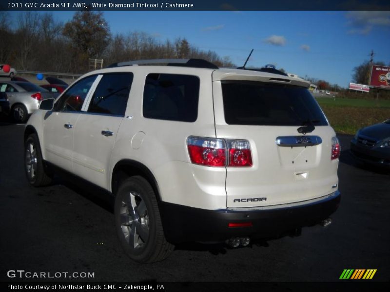 White Diamond Tintcoat / Cashmere 2011 GMC Acadia SLT AWD