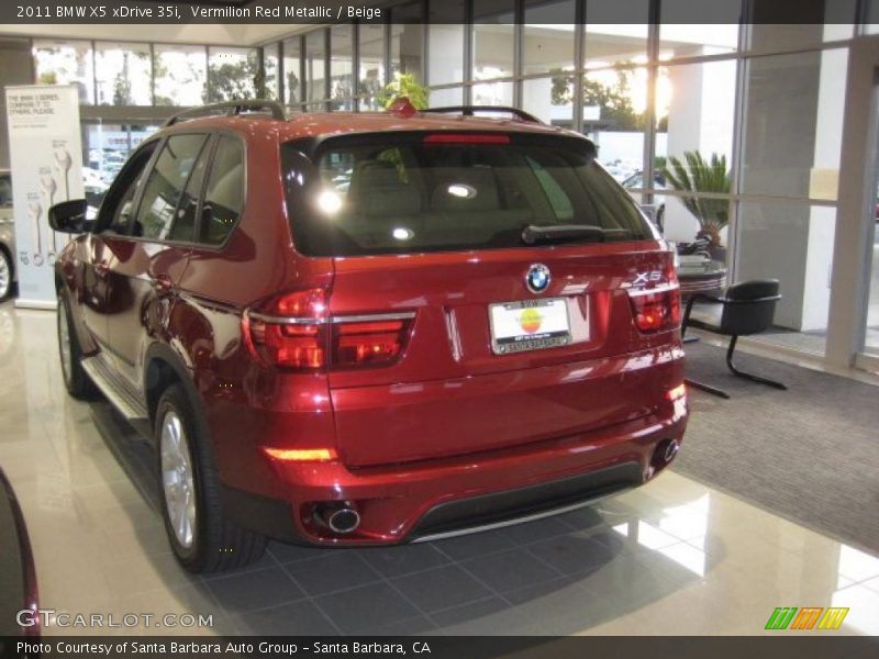 Vermilion Red Metallic / Beige 2011 BMW X5 xDrive 35i
