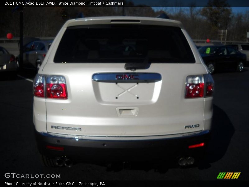 White Diamond Tintcoat / Cashmere 2011 GMC Acadia SLT AWD