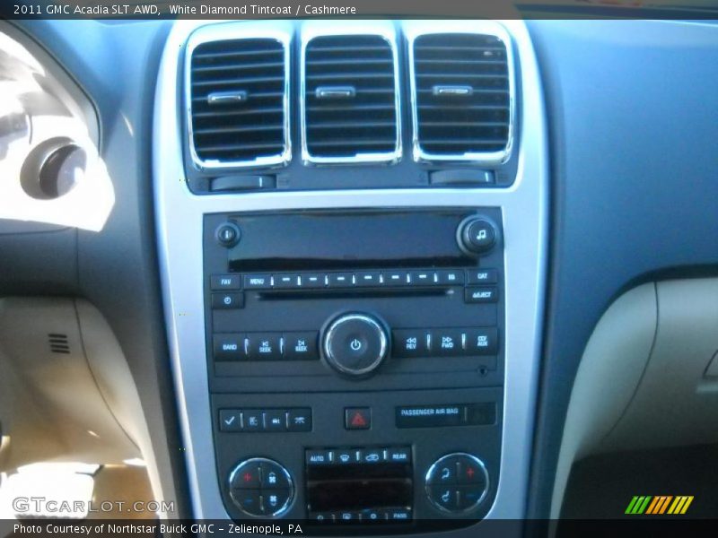 White Diamond Tintcoat / Cashmere 2011 GMC Acadia SLT AWD