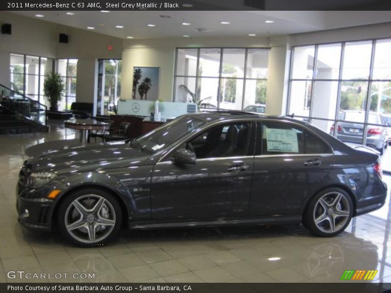 Steel Grey Metallic / Black 2011 Mercedes-Benz C 63 AMG