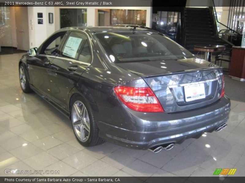 Steel Grey Metallic / Black 2011 Mercedes-Benz C 63 AMG