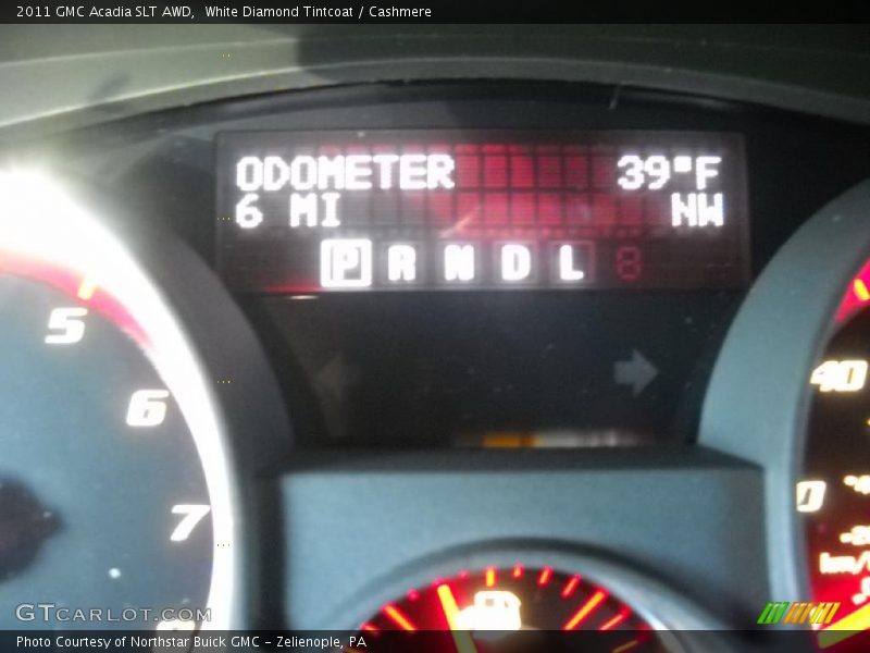 White Diamond Tintcoat / Cashmere 2011 GMC Acadia SLT AWD