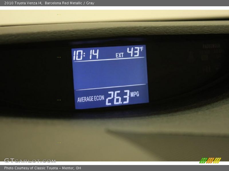 Barcelona Red Metallic / Gray 2010 Toyota Venza I4