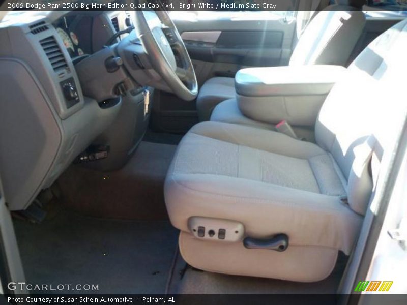 Bright White / Medium Slate Gray 2009 Dodge Ram 2500 Big Horn Edition Quad Cab 4x4