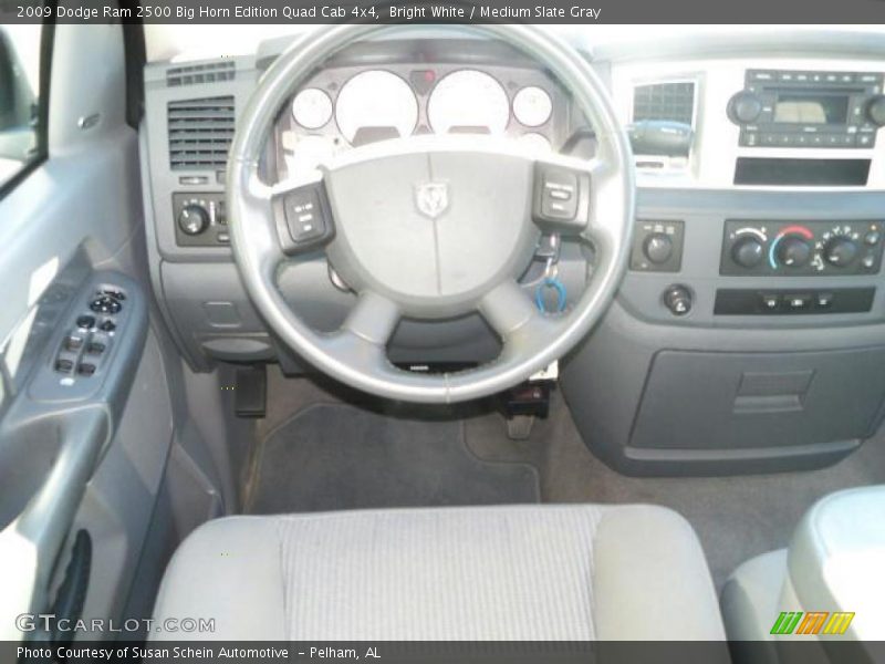 Bright White / Medium Slate Gray 2009 Dodge Ram 2500 Big Horn Edition Quad Cab 4x4