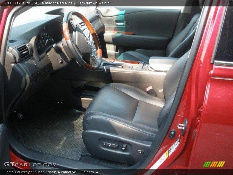 Matador Red Mica / Black/Brown Walnut 2010 Lexus RX 350