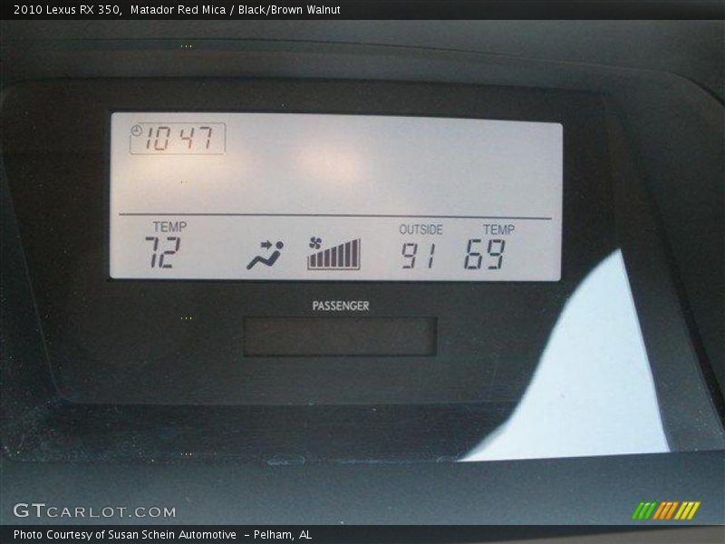 Matador Red Mica / Black/Brown Walnut 2010 Lexus RX 350