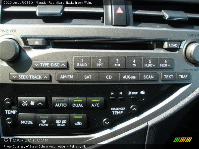 Matador Red Mica / Black/Brown Walnut 2010 Lexus RX 350