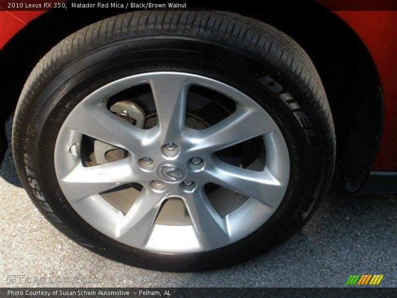 Matador Red Mica / Black/Brown Walnut 2010 Lexus RX 350