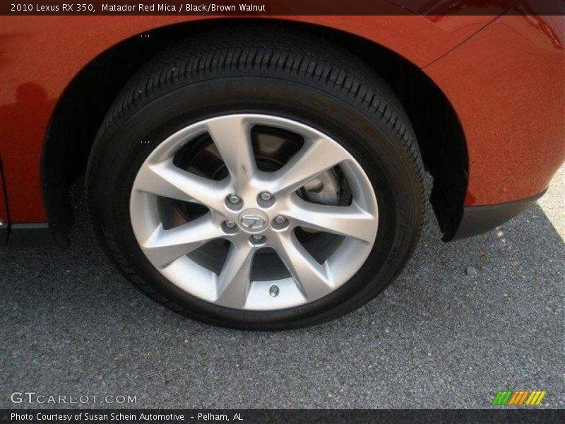 Matador Red Mica / Black/Brown Walnut 2010 Lexus RX 350