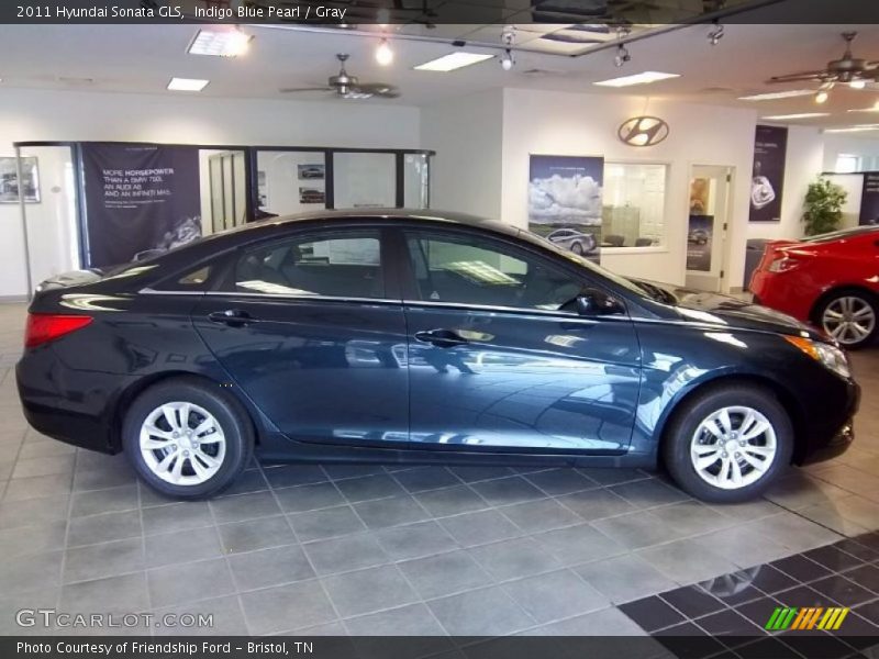 Indigo Blue Pearl / Gray 2011 Hyundai Sonata GLS
