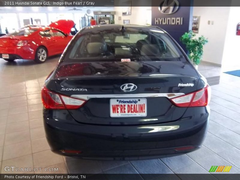 Indigo Blue Pearl / Gray 2011 Hyundai Sonata GLS