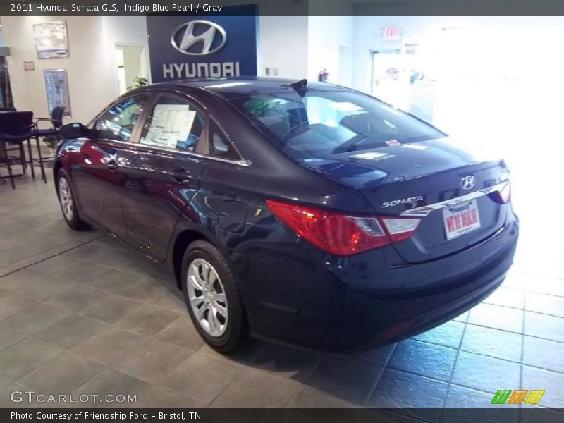 Indigo Blue Pearl / Gray 2011 Hyundai Sonata GLS
