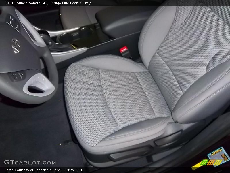 Indigo Blue Pearl / Gray 2011 Hyundai Sonata GLS