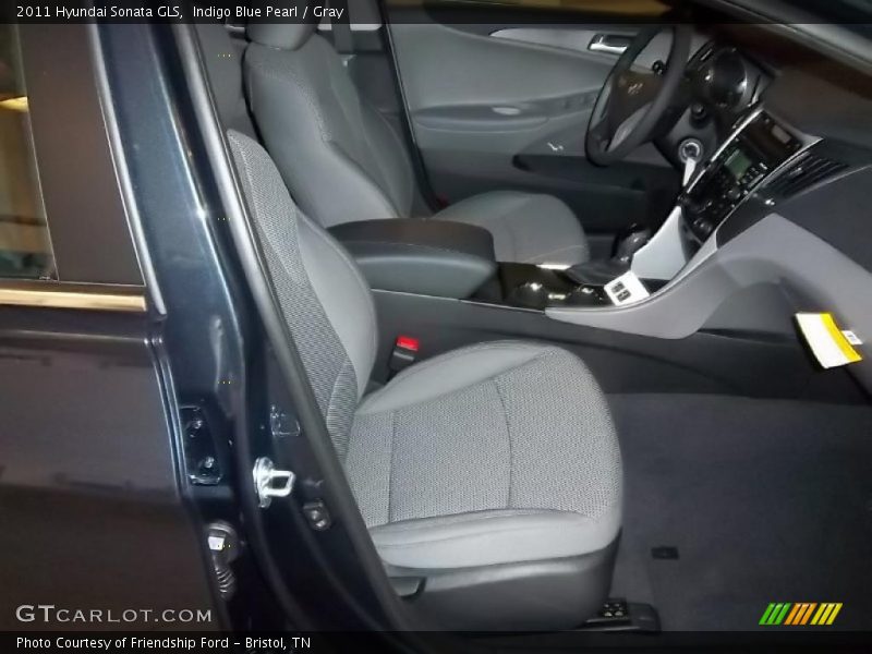 Indigo Blue Pearl / Gray 2011 Hyundai Sonata GLS