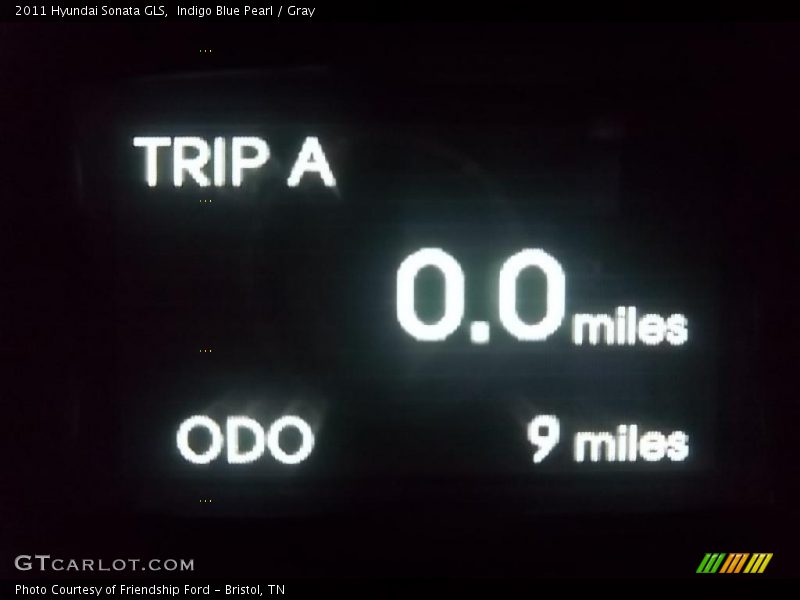 Indigo Blue Pearl / Gray 2011 Hyundai Sonata GLS
