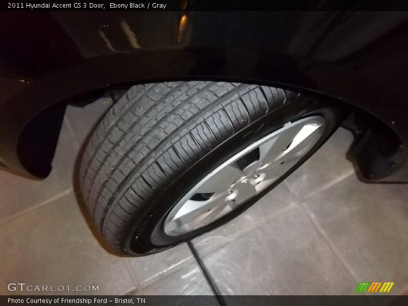 Ebony Black / Gray 2011 Hyundai Accent GS 3 Door