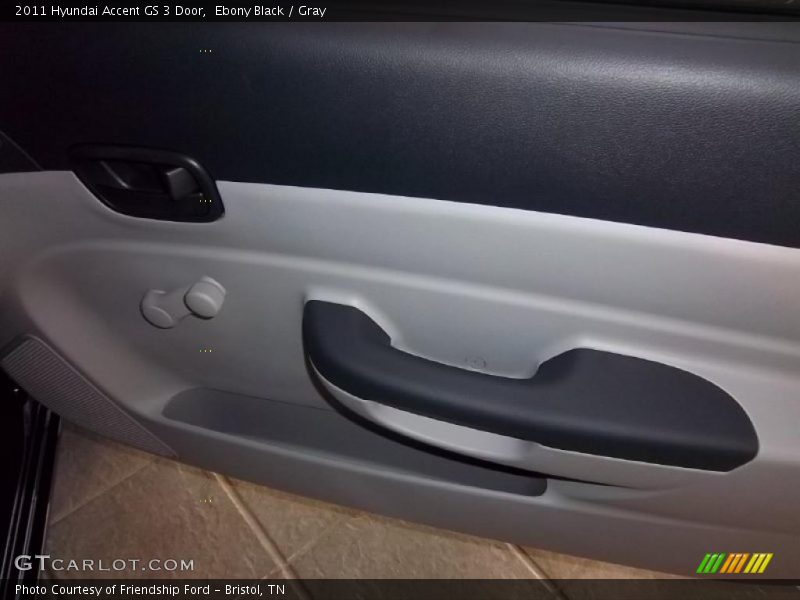 Ebony Black / Gray 2011 Hyundai Accent GS 3 Door