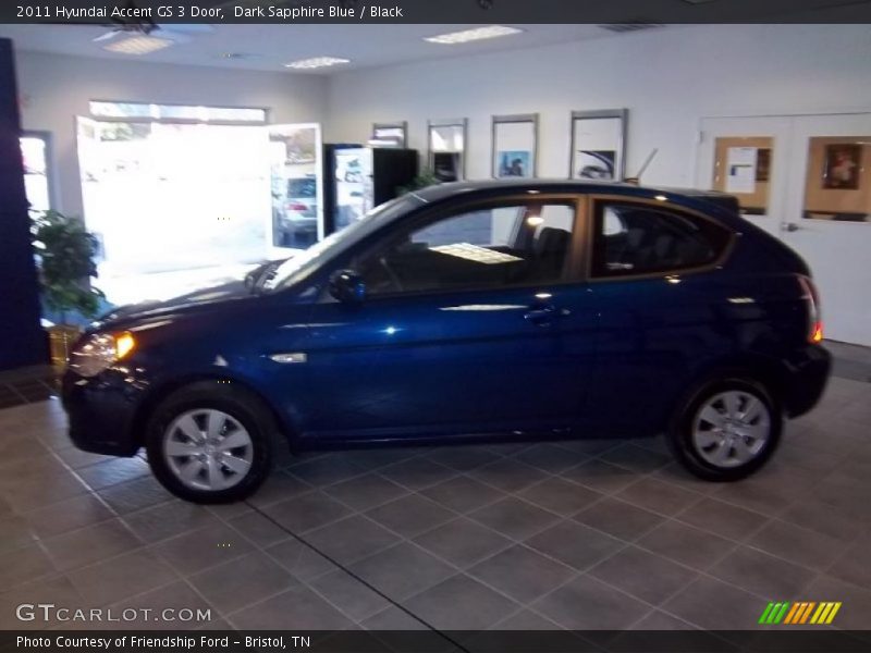 Dark Sapphire Blue / Black 2011 Hyundai Accent GS 3 Door