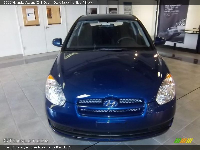 Dark Sapphire Blue / Black 2011 Hyundai Accent GS 3 Door