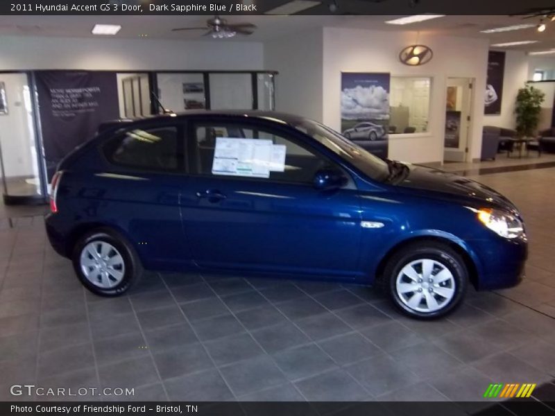 Dark Sapphire Blue / Black 2011 Hyundai Accent GS 3 Door
