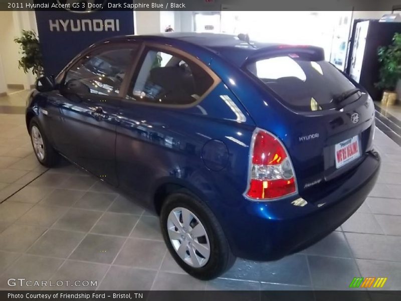 Dark Sapphire Blue / Black 2011 Hyundai Accent GS 3 Door