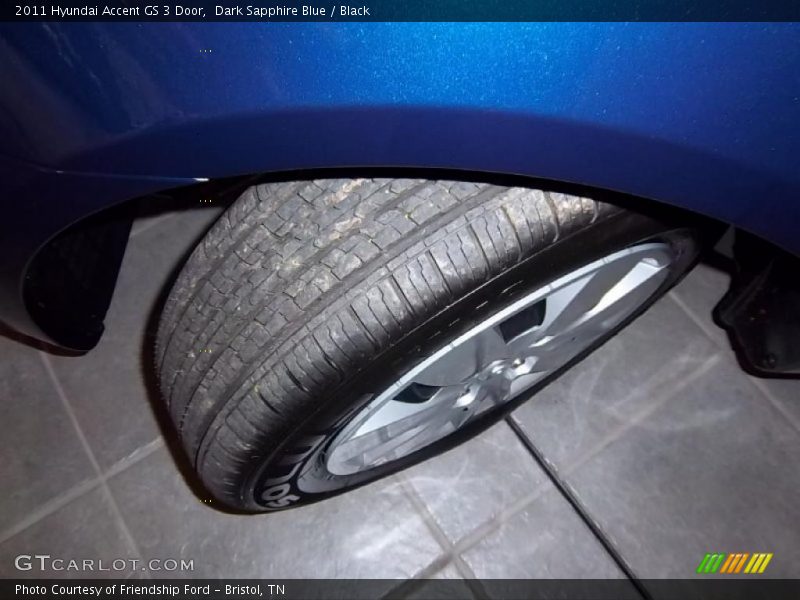 Dark Sapphire Blue / Black 2011 Hyundai Accent GS 3 Door