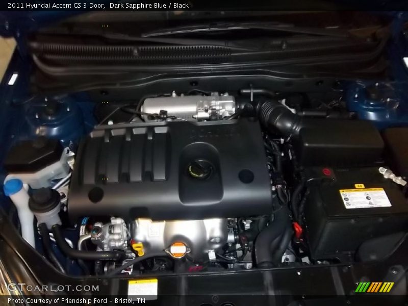  2011 Accent GS 3 Door Engine - 1.6 Liter DOHC 16-Valve VVT 4 Cylinder