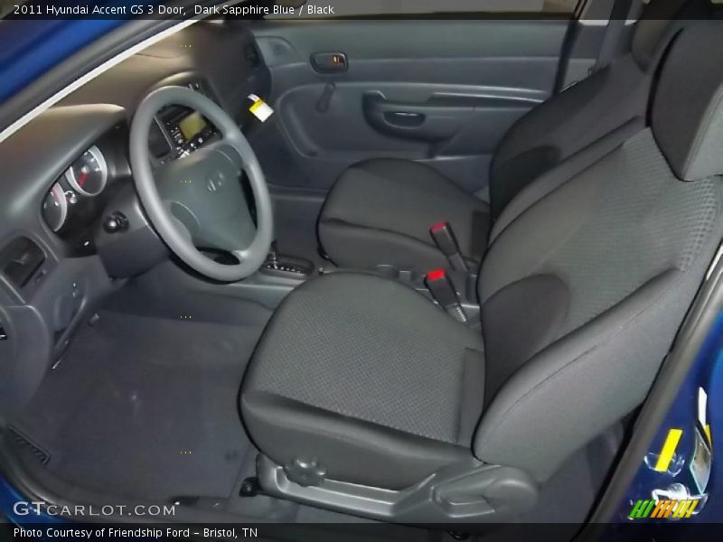  2011 Accent GS 3 Door Black Interior
