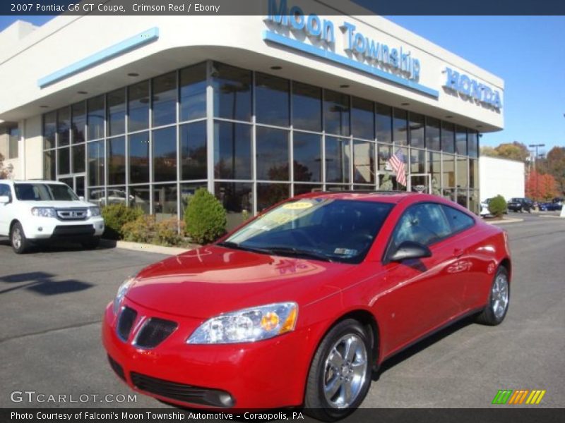 Crimson Red / Ebony 2007 Pontiac G6 GT Coupe