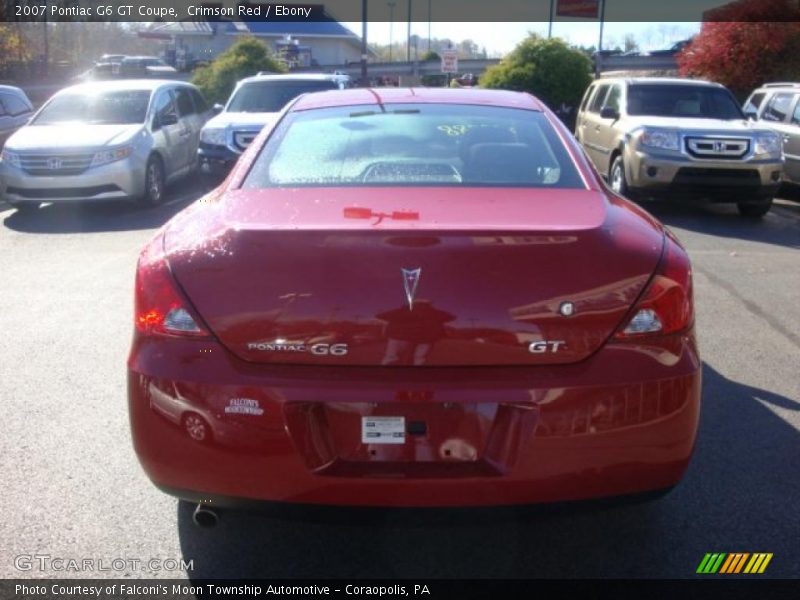 Crimson Red / Ebony 2007 Pontiac G6 GT Coupe