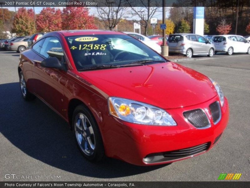 Crimson Red / Ebony 2007 Pontiac G6 GT Coupe